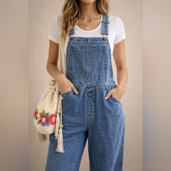 St. John's Bay Denim - Y2K St. John’s Bay Denim Straight Leg Bib Overalls
